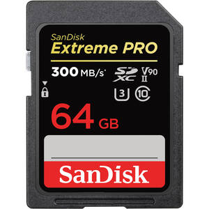 SanDisk, 64GB Extreme Pro Memory Card, UHS-II SDXC