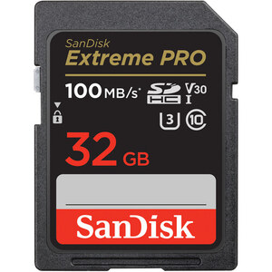 SanDisk, 32GB Extreme Pro Memory Card, UHS-I SDXC