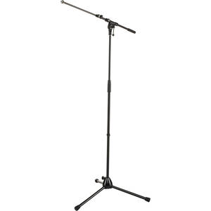 K&M, 210/9 (35 to 63") Tripod Microphone Stand with Telescoping Boom (Black)