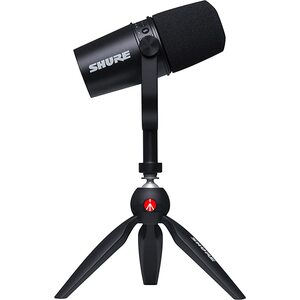 Shure, MV7, USB Microphone with Tripod, for Podcasting, Recording, Streaming & Gaming