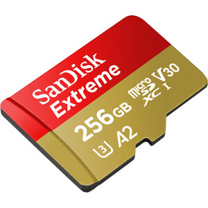 SanDisk, 256GB microSD Memory Card + Adapter, Extreme UHS-I (190MB/s)