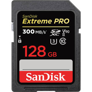 SanDisk, 128GB Extreme Pro Memory Card, UHS-II SDXC