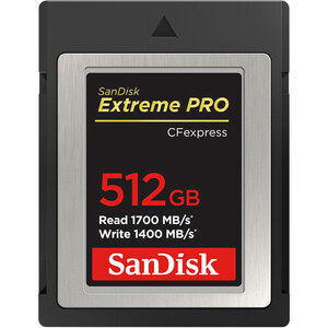 SanDisk, 512GB CFexpress Memory Card, Type B Extreme PRO