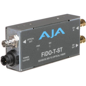 AJA, FiDO Single-Channel 3G-SDI to ST Fiber Mini Converter